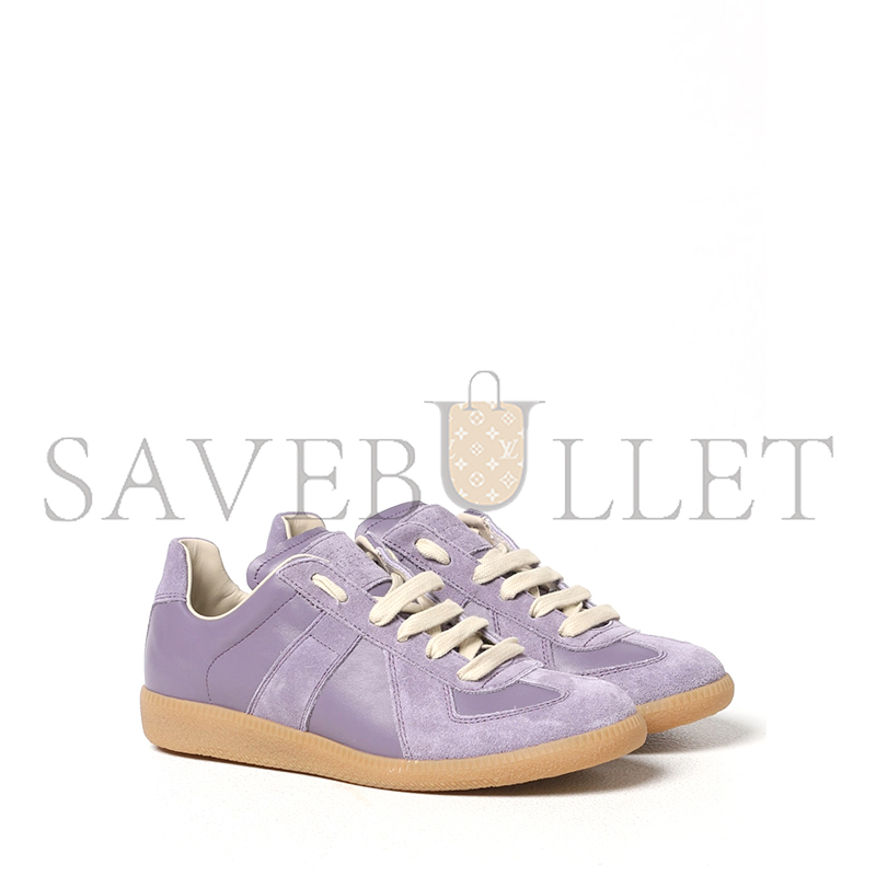 MAISON MARGIELA REPLICA LEATHER AND SUEDE SNEAKERS S58WS0109P1895